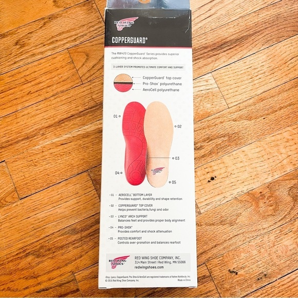 Red Wing Shoes Work Boot Insoles NIB - Picture 4 of 9